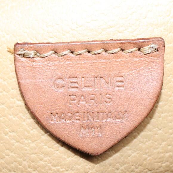 CELINE Macadam Canvas Tote Bag Pvc Leather Brown Gold - Picture 12 of 16